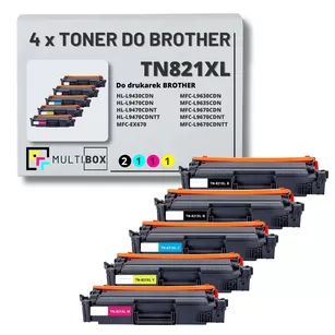 5-PAK Multibox Toner do BROTHER TN821XL CMYK zamiennik