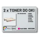 2-PAK Multibox Toner do OKI C5650 C5750 43872306 magenta zamiennik - 2