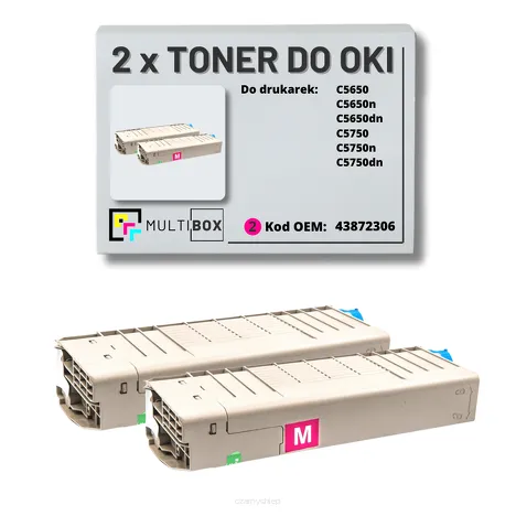 2-PAK Multibox Toner do OKI C5650 C5750 43872306 magenta zamiennik