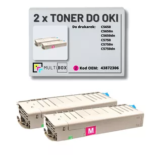 Toner do OKI C5650 C5750 43872306 2-pak magenta zamiennik Multibox