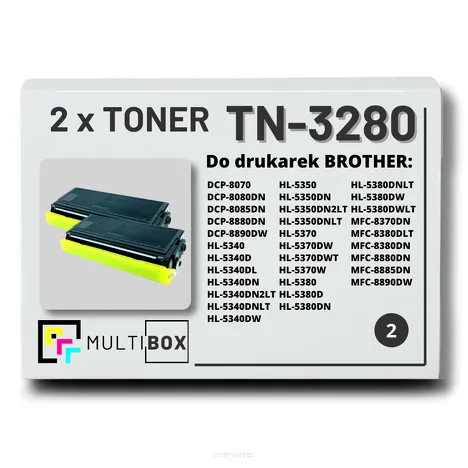 2-PAK Multibox Toner do BROTHER TN3280 zamiennik