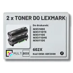 2-PAK Multibox Toner do LEXMARK MX510 MX610 602X 60F2X00 2x20.0K zamiennik - 2
