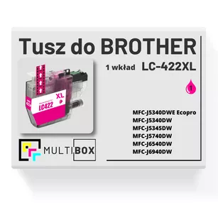 Tusz do BROTHER LC422XLM magenta zamiennik Multibox