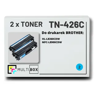 2-PAK Multibox Toner do BROTHER TN426C Cyan zamiennik