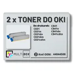 2-PAK Multibox Toner do OKI C831 C841 44844508 black zamiennik - 2