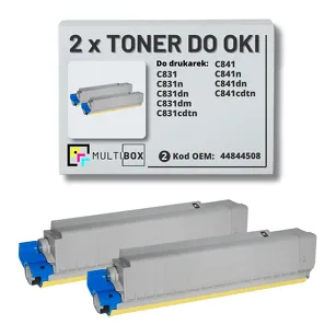 2-PAK Multibox Toner do OKI C831 C841 44844508 black zamiennik