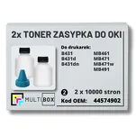 2-PAK Multibox Tonery zasypki do OKI B431 MB461 MB471 MB491 44574902 2x10,0K - 2
