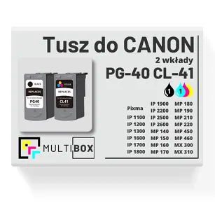 2-PAK Multibox Tusz do CANON PG40 CL41 black / color zamiennik