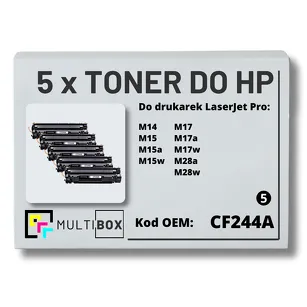 5-PAK Multibox Toner do HP CF244A 44A M14 M15 M17 zamiennik