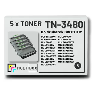 Toner do BROTHER TN3480 5-pak Multibox zamiennik