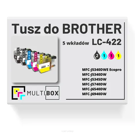 Tusz do BROTHER LC-422 5-pak cyan / magenta / yellow / black zamiennik Multibox