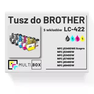 Tusz do BROTHER LC422 5-pak cyan / magenta / yellow / black zamiennik Multibox