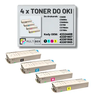 4-PAK Multibox Toner do OKI C5600 C5700 black/cyan/magenta/yellow zamiennik