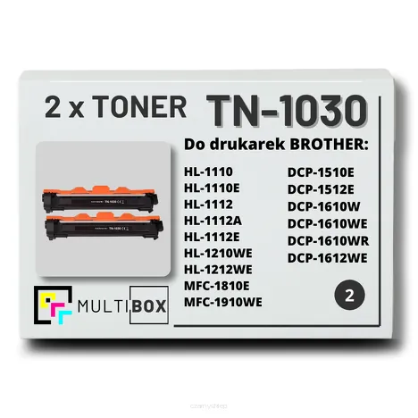 2-PAK Multibox Toner do BROTHER TN1030 zamiennik
