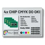 4-PAK Multibox zestaw Chipów CMYK do OKI C831 C841 4x10,0K - 2