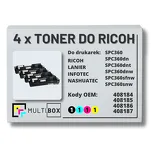 4-PAK Multibox toner do RICOH SPC360HE 408184 408185 408186 408187 zamiennik - 2