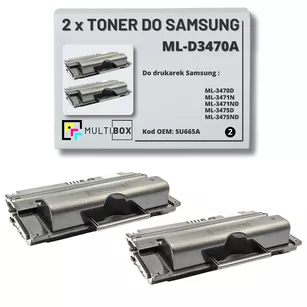 2-pak Toner do SAMSUNG ML3470 ML3471 MLD3470A SU665A 4K Multibox Zamiennik