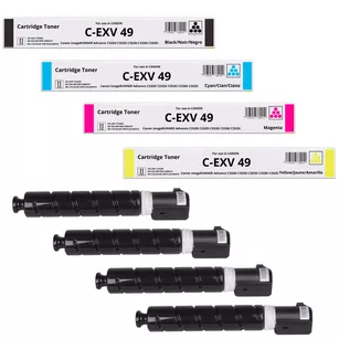 4 X toner do Canon CEXV49 8524B002 8525B002 8526B002 8527B002 GPR53 iRC3320 iRC3320i iRC3325i iRC3330i CMYK zamiennik