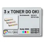 3-PAK Multibox Toner do OKI ES7411 cyan/magenta/yellow zamiennik - 2
