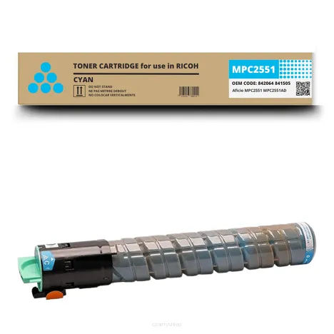 Toner do Ricoh MPC2551 842064 841505 Cyan Zamiennik