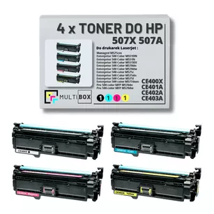 Toner do HP 507X 507A 4-pak CMYK CE400X CE401A CE402A CE403A zamiennik Multibox