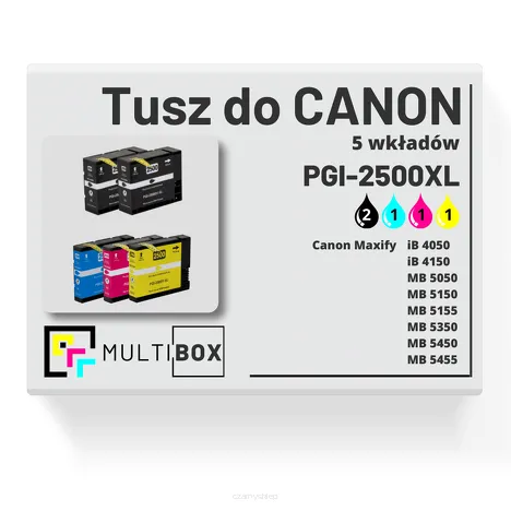 Tusz do CANON PGI-2500XL 5-pak black / cyan / magenta / yellow zamiennik Multibox