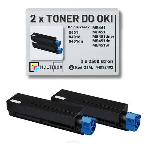 Toner do OKI B401 MB441 MB451 44992402 2-pak zamiennik Multibox