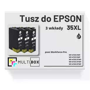 Tusz do EPSON 35XL T3591 C13T35914010 3-pak black zamiennik Multibox