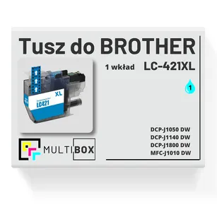 Tusz do BROTHER LC-421XLC cyan zamiennik Multibox