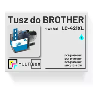 Tusz do BROTHER LC421XLC cyan zamiennik Multibox