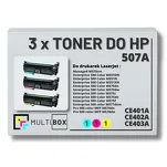 3-PAK Multibox Toner do HP 507A CMY CE401A CE402A CE403A zamiennik - 2