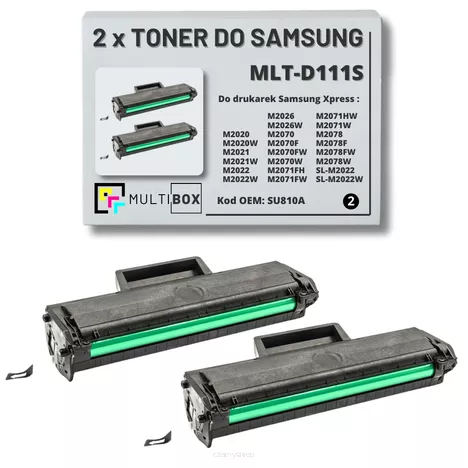 2-pak Toner do SAMSUNG M2020 M2022 M2070 MLT-D111S SU810A 1K Multibox Zamiennik