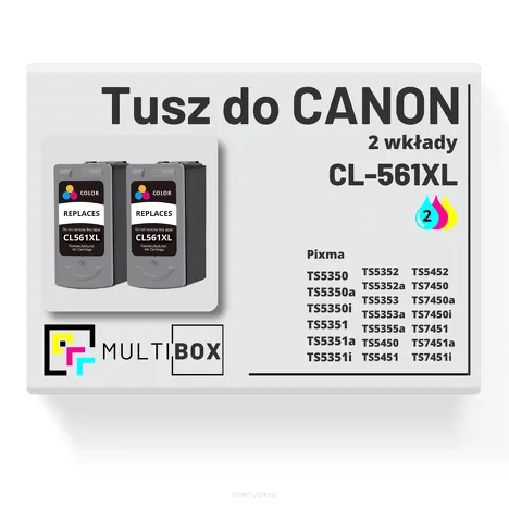 2-PAK Multibox Tusz do CANON CL561XL color zamiennik