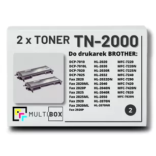 Toner do BROTHER TN2000 2-pak Multibox zamiennik