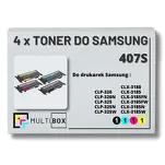 4-PAK Multibox Toner do SAMSUNG 407S CLP320 CLP325 CLX3185 1.5K/1K CMYK zamiennik - 2