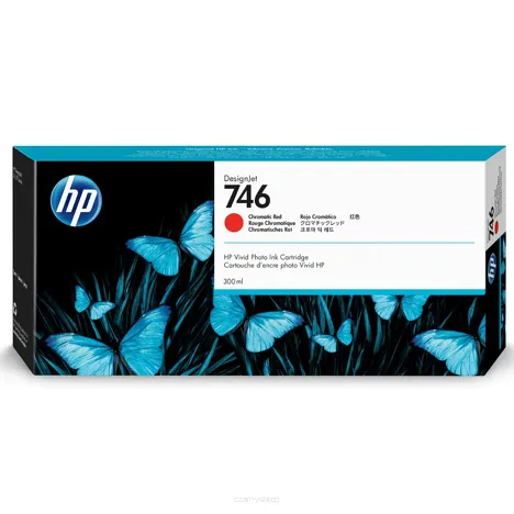 HP 746 tusz P2V81A oryginalny chromatic red 