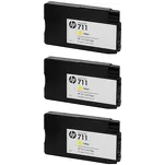 HP 711 tusz CZ136A oryginalny yellow 3-pak - 2
