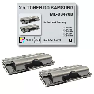 2-pak Toner do SAMSUNG ML3470 ML3471 ML-D3470B SU672A 10K Multibox Zamiennik