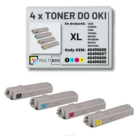 4-PAK Multibox Toner do OKI C532 MC563 XL black/cyan/magenta/yellow zamiennik