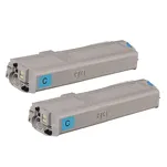 2-PAK Multibox Toner do OKI C532 MC563 46490607 XL cyan zamiennik - 3