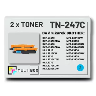 Toner do BROTHER TN247C 2-pak Cyan Multibox zamiennik