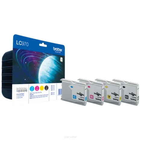 EOL BROTHER tusz LC970VALBP oryginalny 4-pak CMYK 350 + 3x300 stron.