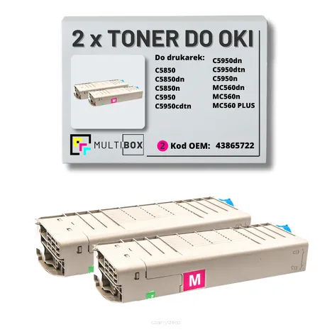 Toner do OKI C5850 C5950 MC560 43865722 2-pak magenta zamiennik Multibox