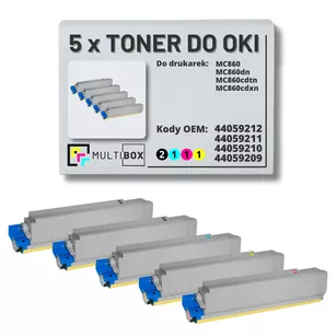 Toner do OKI MC860 5-pak black/cyan/magenta/yellow zamiennik Multibox