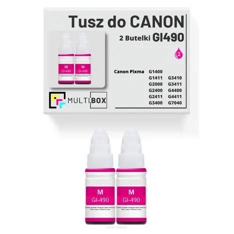 2-PAK Multibox Tusz do CANON GI490M magenta zamiennik