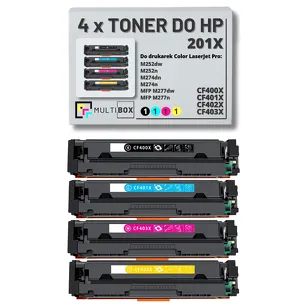 4-PAK Multibox Toner do HP 201X CMYK CF400X CF401X CF402X CF403X zamiennik