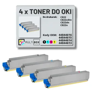 4-PAK Multibox Toner do OKI C822 black/cyan/magenta/yellow zamiennik