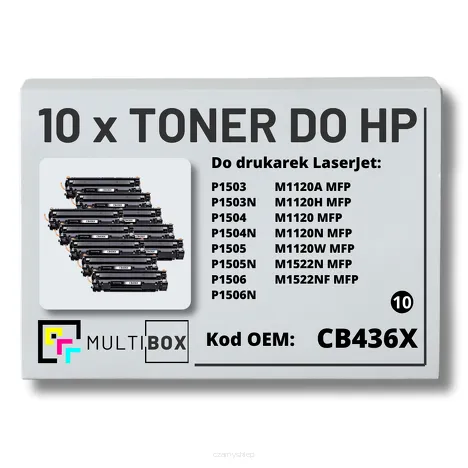 10-PAK Multibox Toner do HP CB436X 36X P1505 M1120 zamiennik