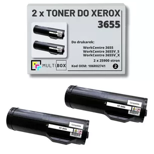 2-pak Toner do XEROX 3655 106R02741 25.9K Multibox zamiennik