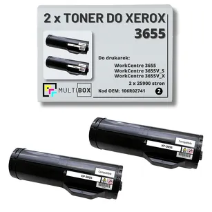 2-PAK Multibox Toner do XEROX 3655 106R02741 25.9K zamiennik